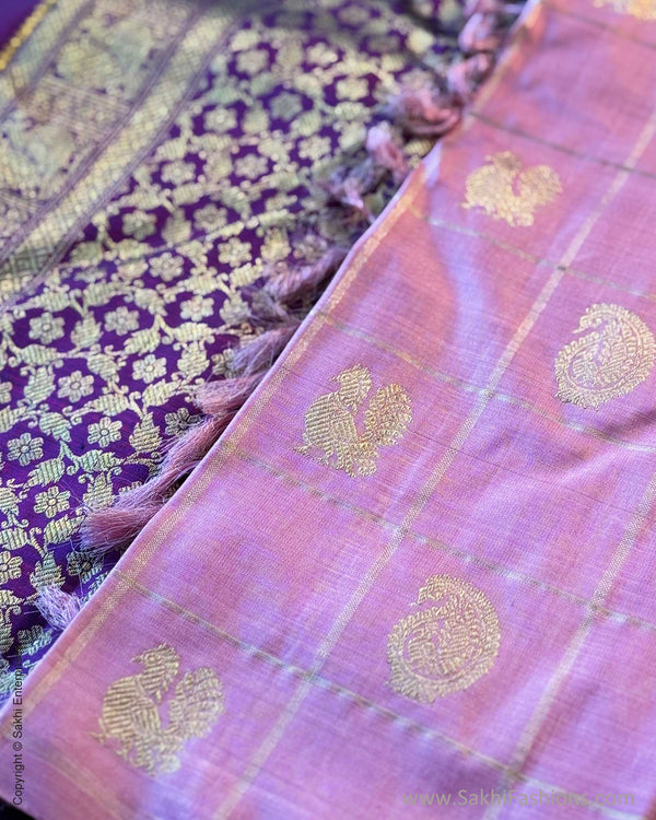 DP-X13896 Onion Pink Kanchi Sari