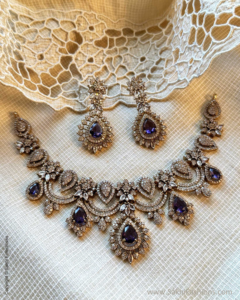 AJ-X13568 Victorian Purple Neck Set