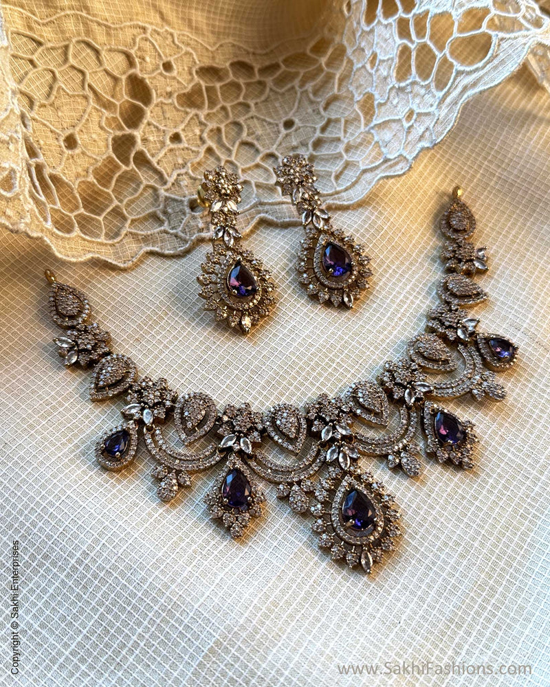 AJ-X13568 Victorian Purple Neck Set