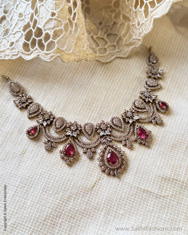 AJ-X13569 Victorian Ruby Neck Set