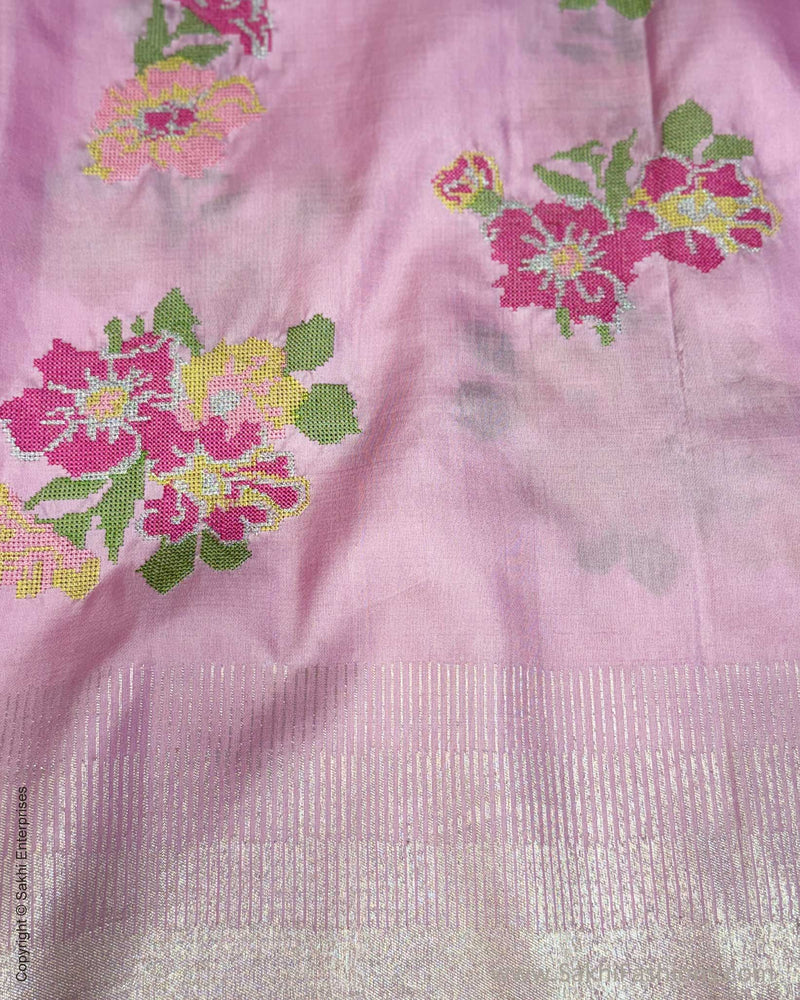 DP-X14032 Pink Embroidery Sari