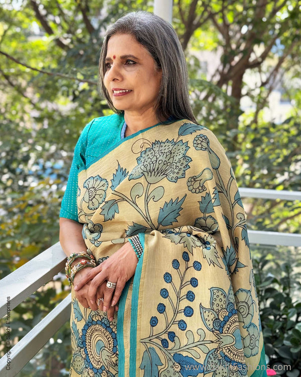 EE-X14203 Kalamkari Kanchi Silk