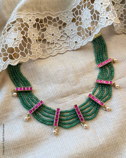 AJ-X15035 Green Necklace