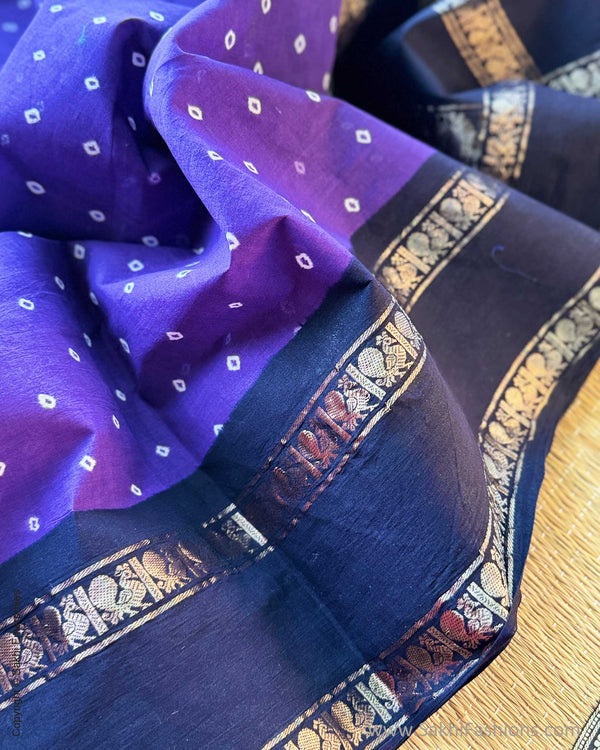 EE-X15967 Purple Sungudi sari