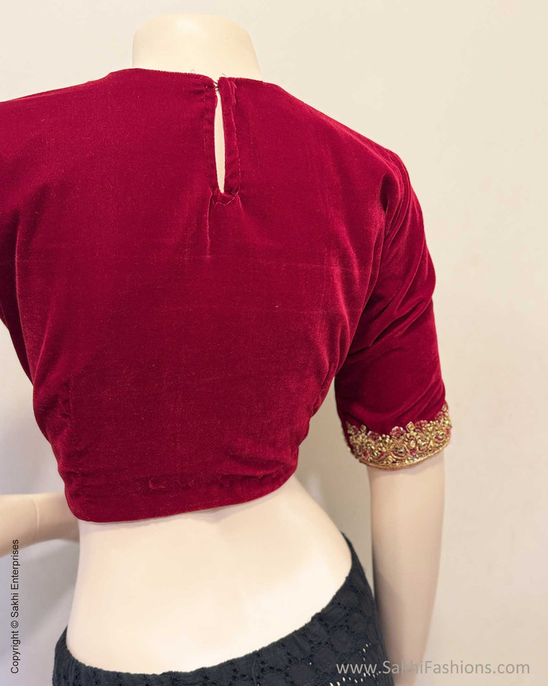 BL-X15290 Red Velvet Blouse