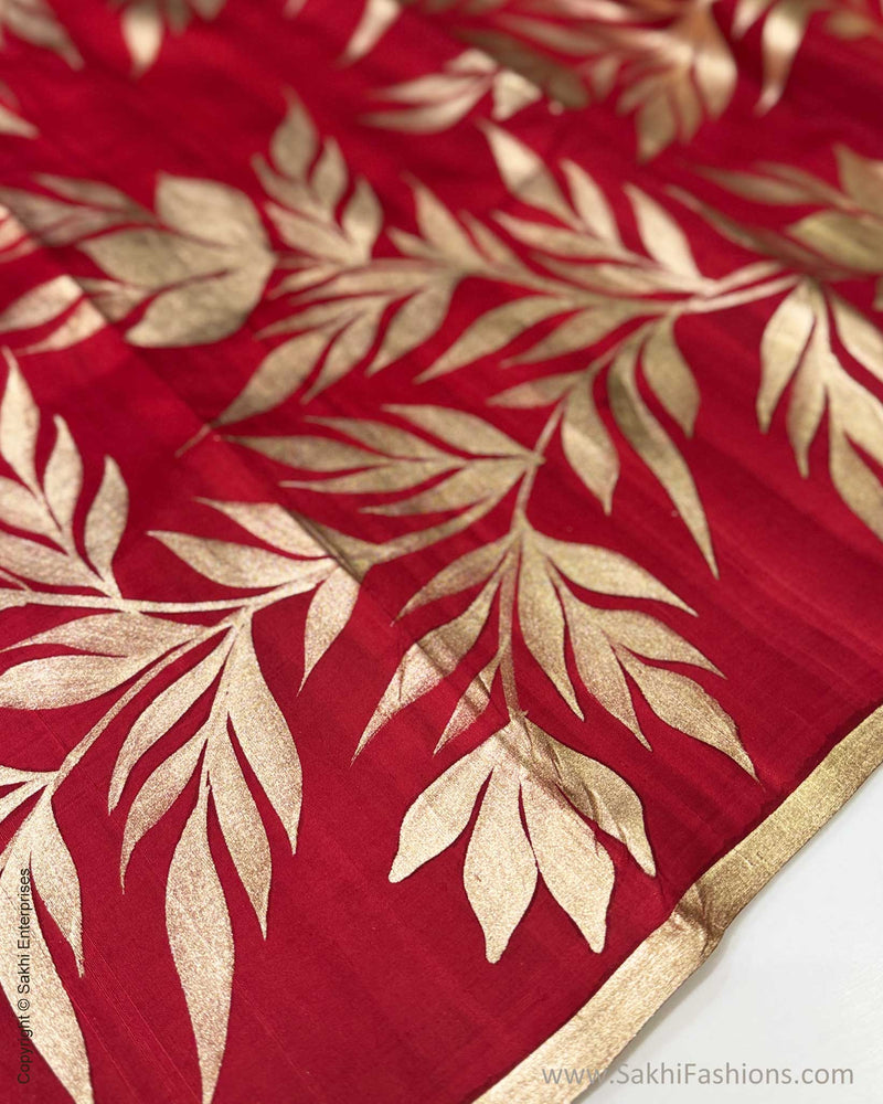 DP-X14425 Red handpainted Sari