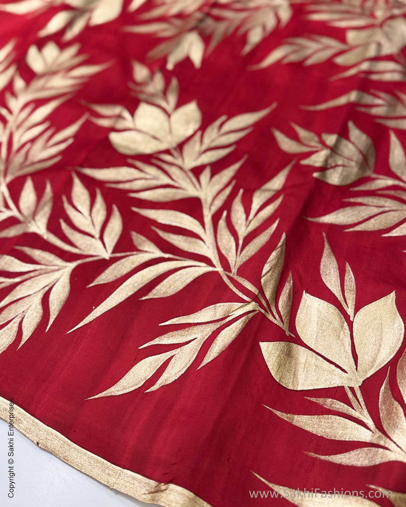 DP-X14425 Red handpainted Sari