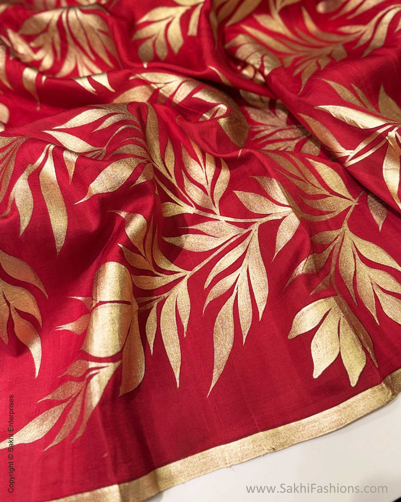 DP-X14425 Red handpainted Sari