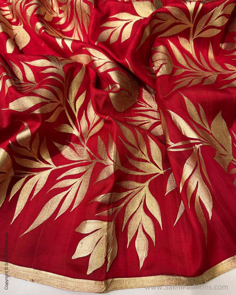 DP-X14425 Red handpainted Sari