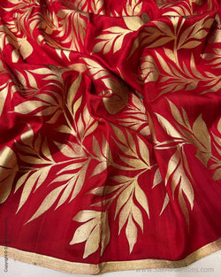 DP-X14425 Red handpainted Sari