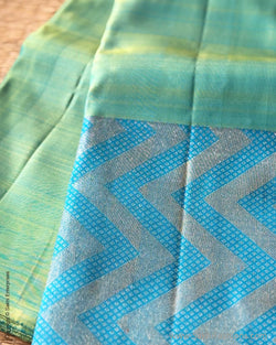 EE-X16004 Blue Kanjeevaram silk sari