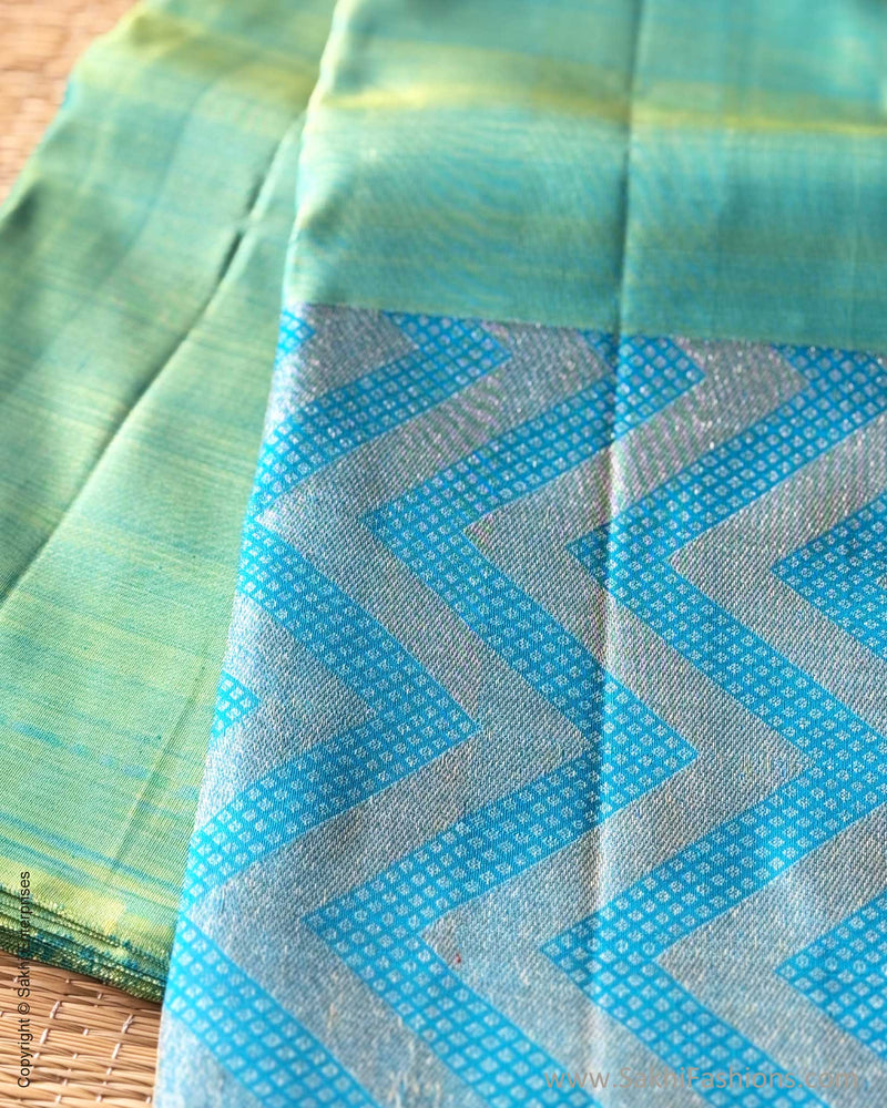 EE-X16004 Blue Kanjeevaram silk sari