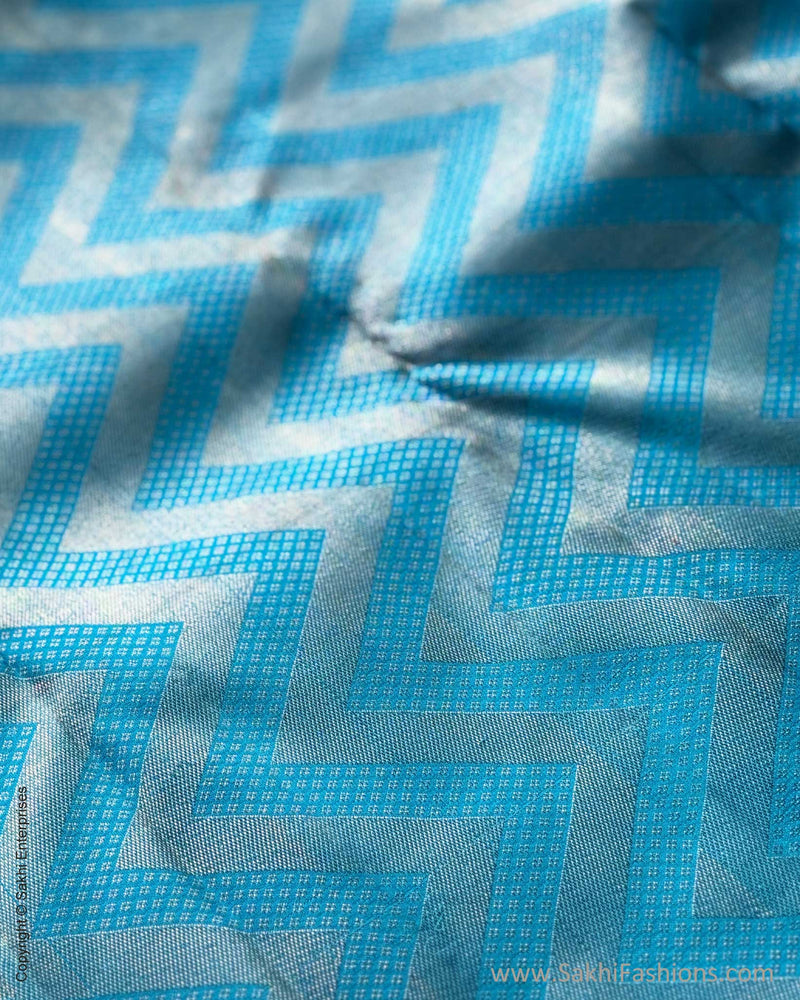 EE-X16004 Blue Kanjeevaram silk sari