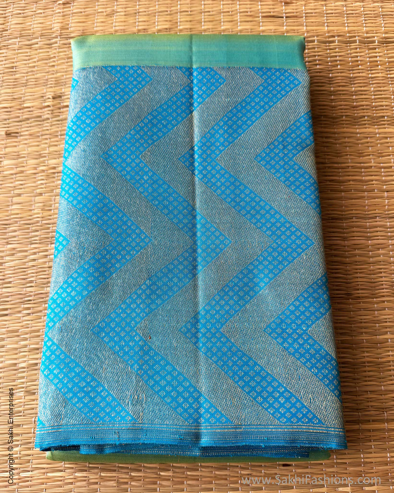 EE-X16004 Blue Kanjeevaram silk sari