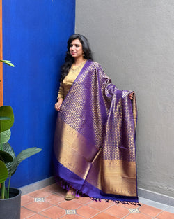 EE-X06260 Blue Kanchi Dupatta