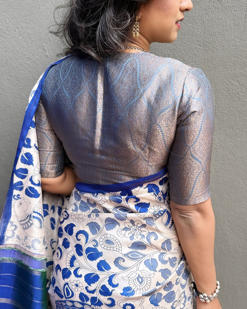 EE-X08848 Blue Kanchi Silk