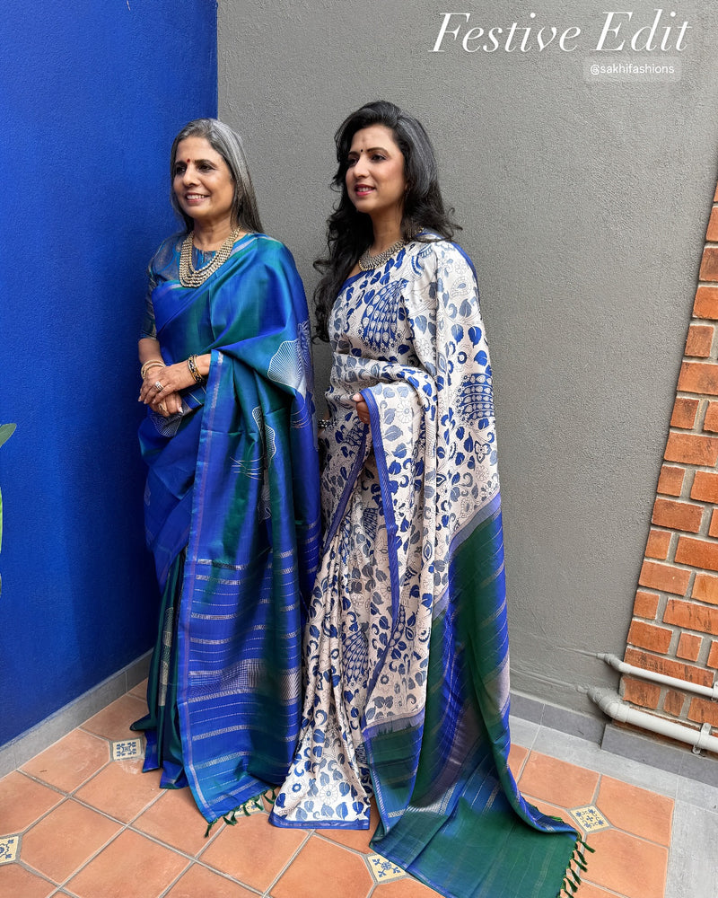 EE-X08848 Blue Kanchi Silk