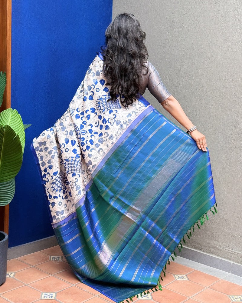 EE-X08848 Blue Kanchi Silk