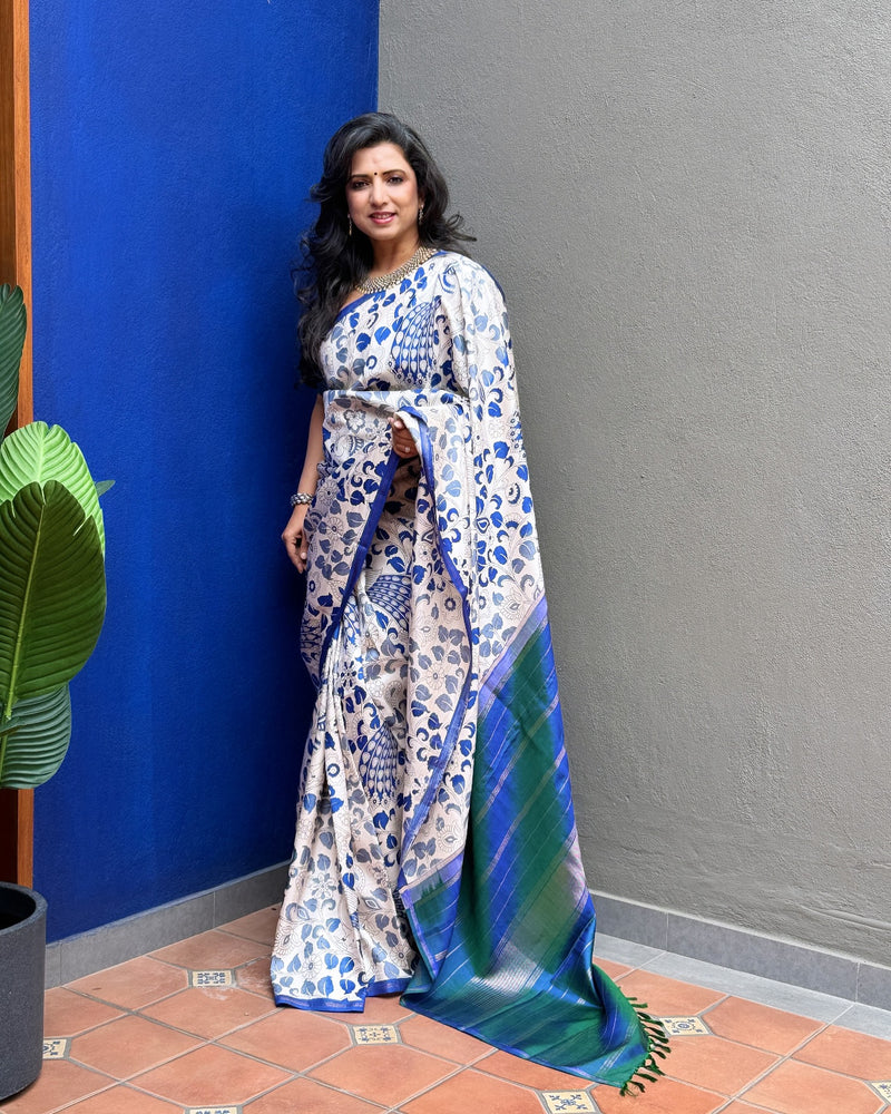 EE-X08848 Blue Kanchi Silk