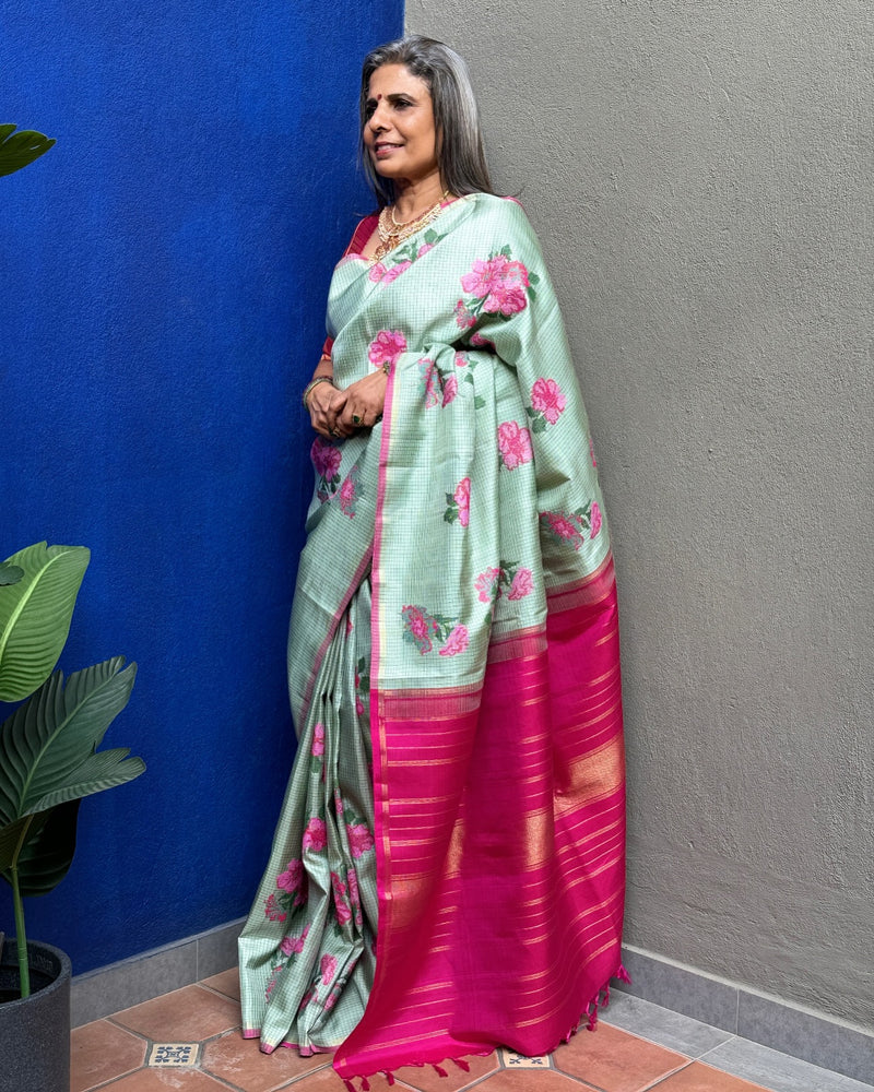 EE-X10242 Floral Kanchi silk sari