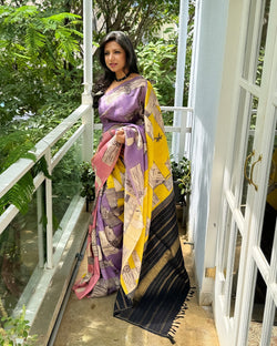 EE-X02977 Kalamkari Kanchi Silk