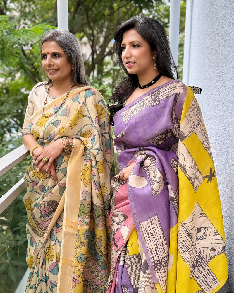 EE-X02977 Kalamkari Kanchi Silk