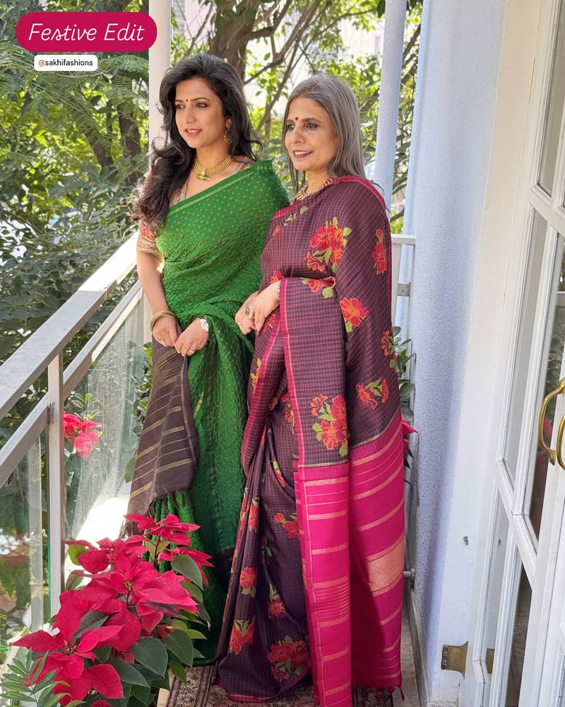 EE-X12067 Floral Kanchi silk sari