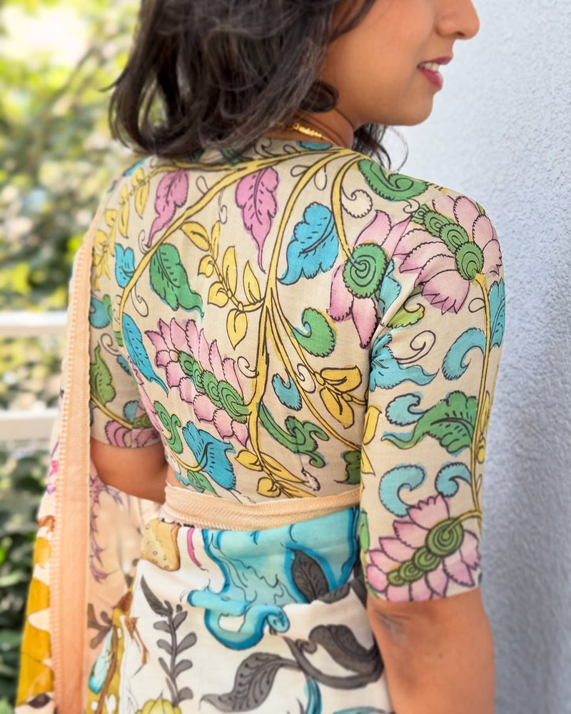 EE-X12755 Kalamkari crossover Sari