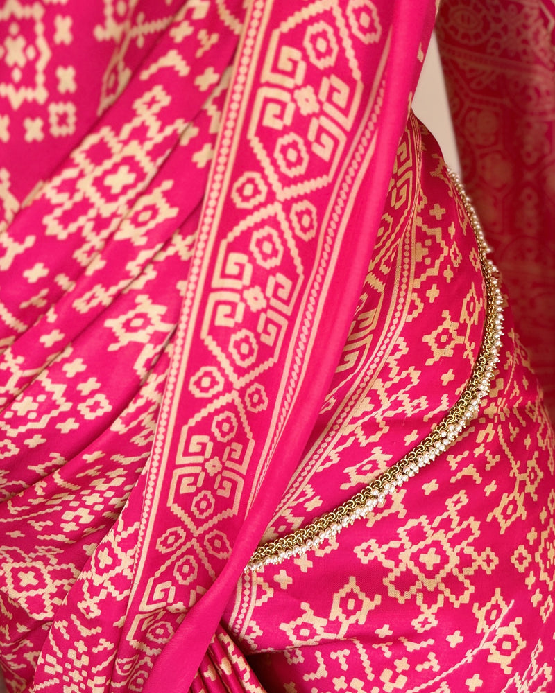 EE-X14532 Pink Modal silk Saree