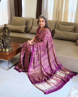 EE-X14537 Purple Modal silk Saree