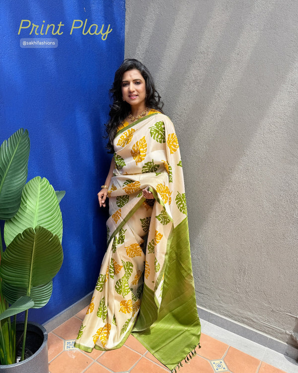 EE-X08844 Printed Kanchi Silk Sari