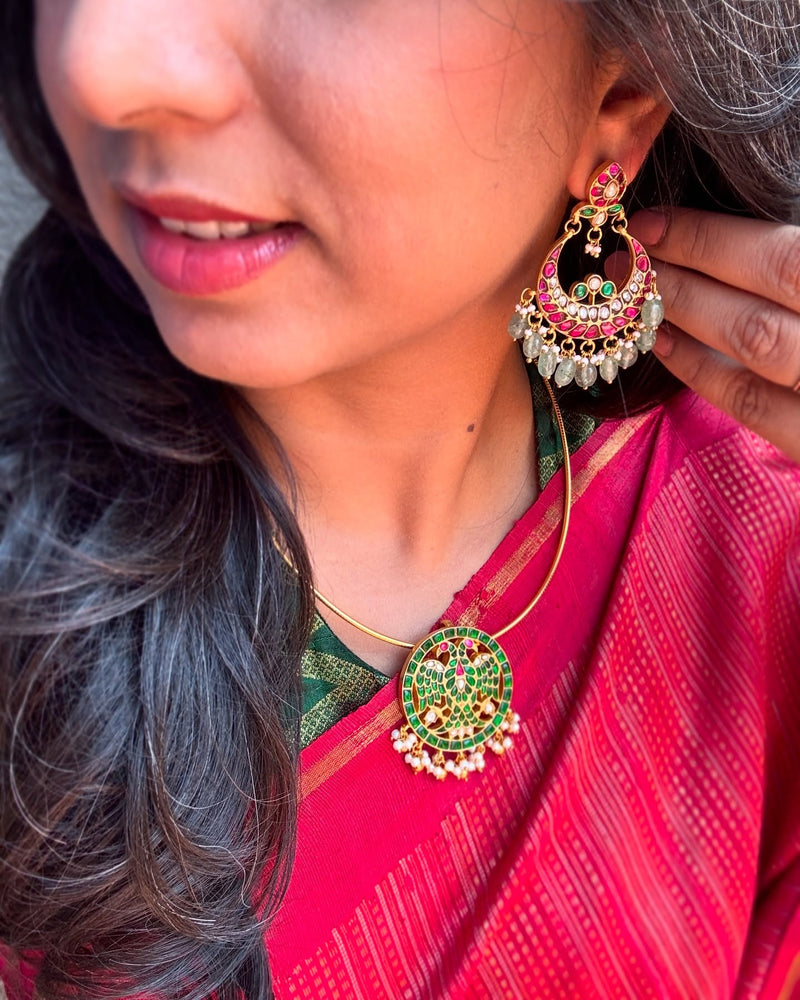 AJ-X15720 Gold Chandbali Earring