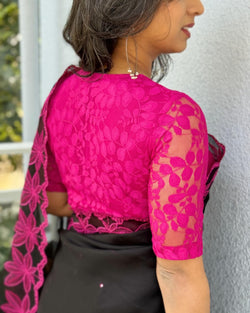 BL-W22525 Pink Lace Blouse