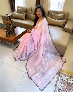 EE-X02672 Pink Cotton Saree