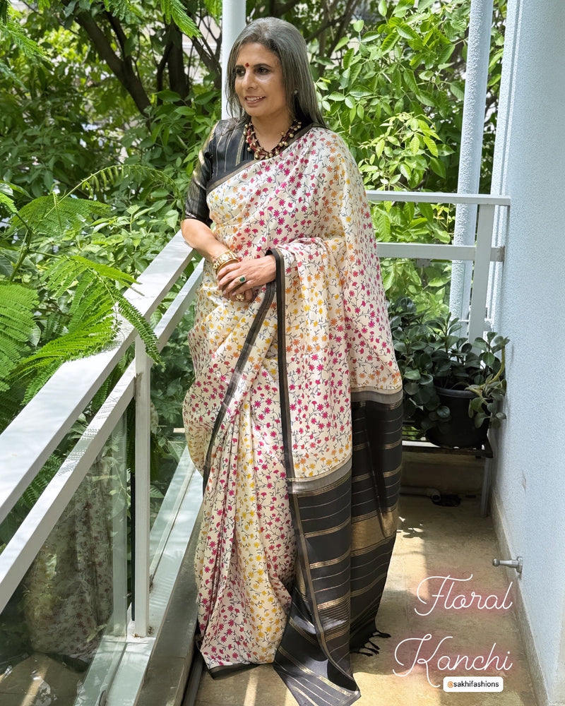 EE-X02113 Cream printed Kanchi