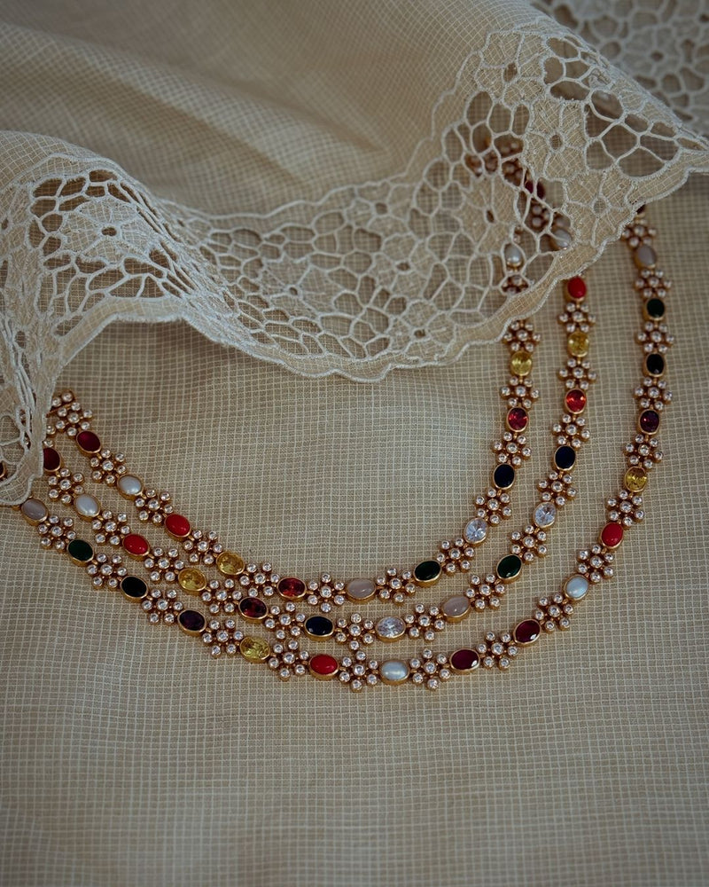 AS-X05982 Navrathan Necklace