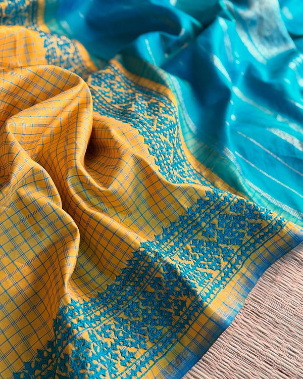 DP-X11851 Yellow Kanchi Kutch saree