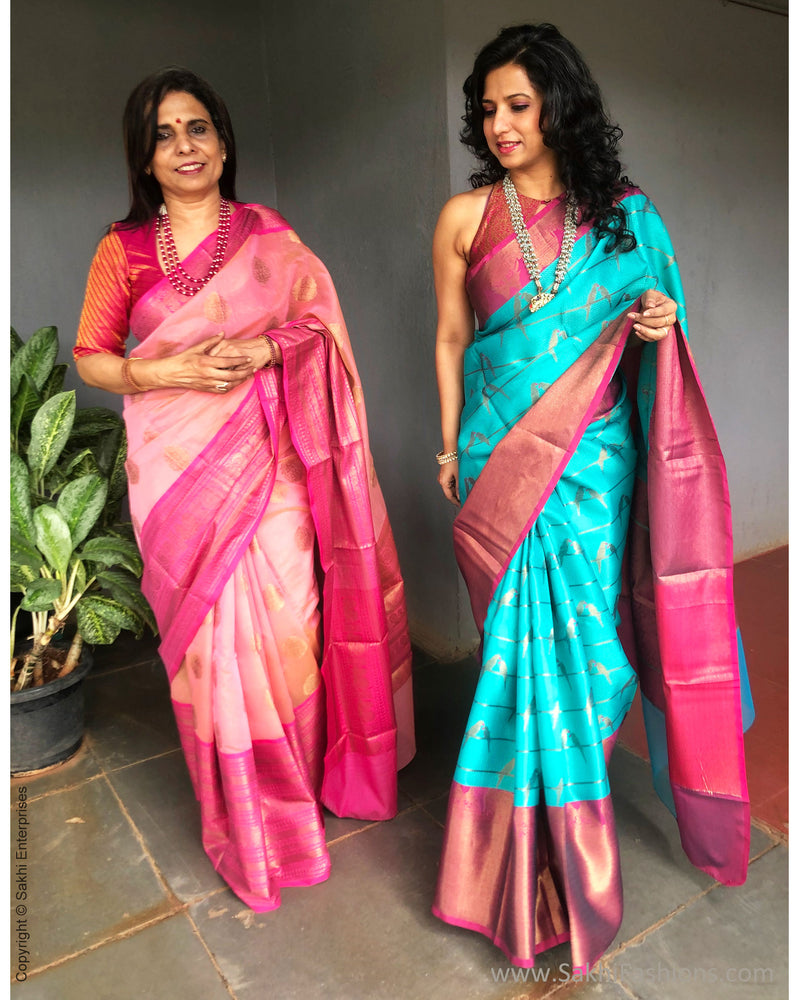 EE-S26033 Pink Banarsi Saree