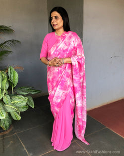 EE-S23321 Rose Pink Sequin saree