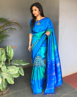 EE-S21058 Kanchi blue Cutwork