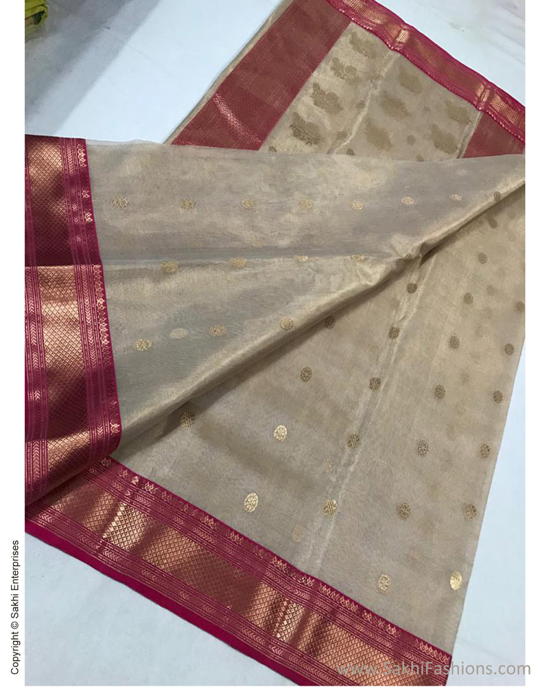 Stunning Blue Chanderi Handloom Tissue Silk Saree – Luxurion World