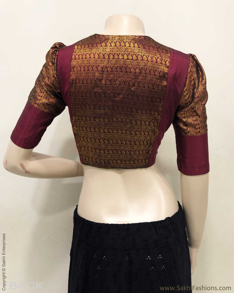 BL-F30621 Maroon Kanchi RBlouse