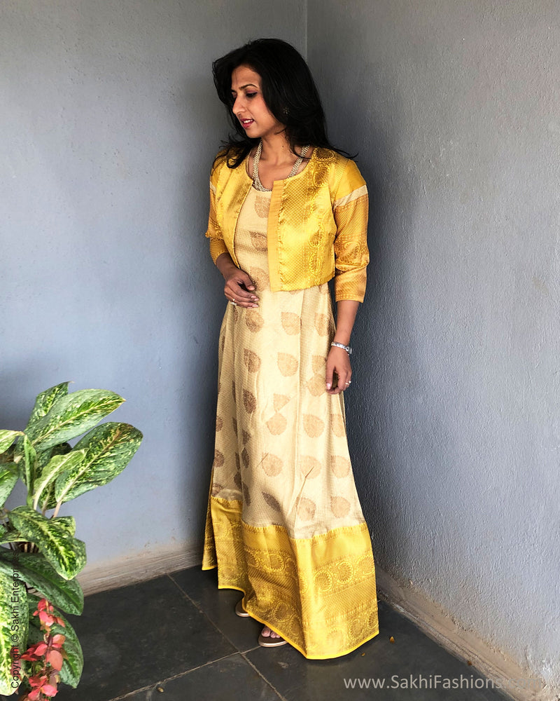 Brocade jacket with on sale saree