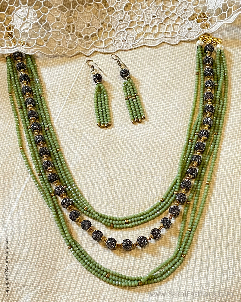 AJDS-21635 Green bead Mala