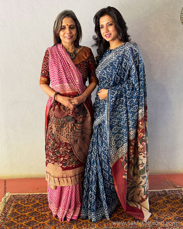 Buy Kalamkari sarees online in silk & cotton from Kankatala | Kankatala