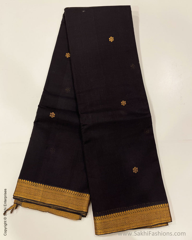 Buy the beautiful Soot Black Cotton Saree online-Karagiri