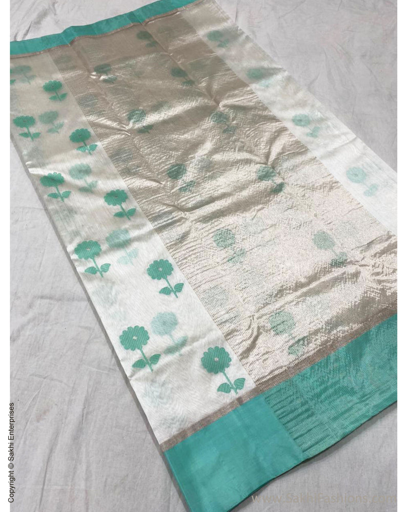 EE-S21521 White Green Chanderi