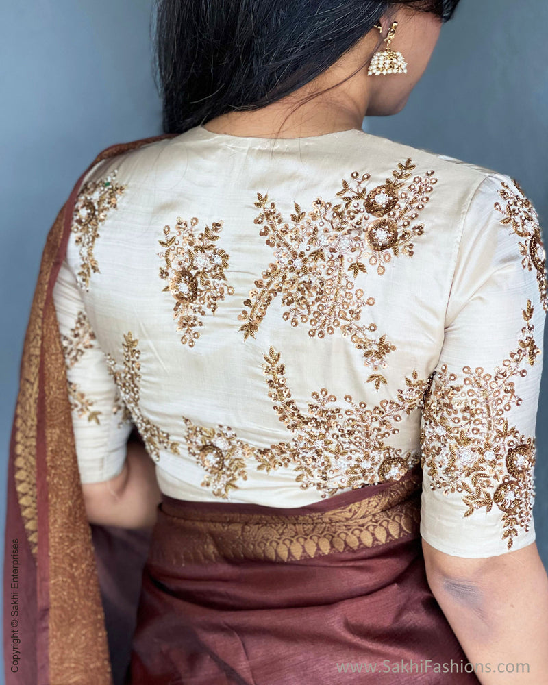 EE-S39299 Brown Sari