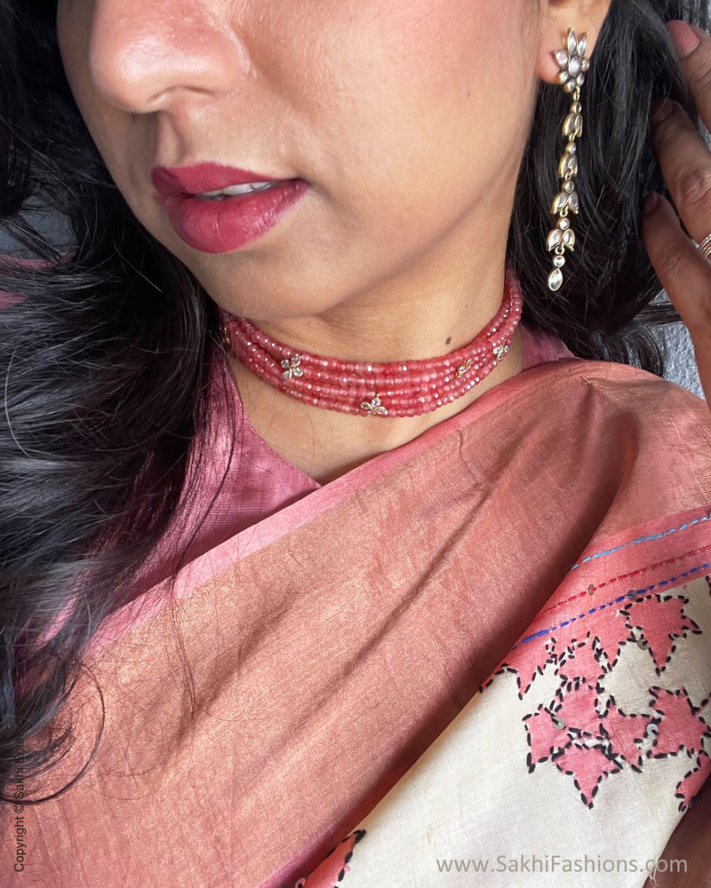 EE-S58810 Peach Tussar Sari