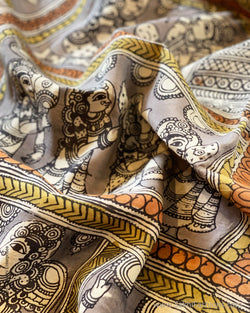 BL-V02542 Collage Silk Kalamkari